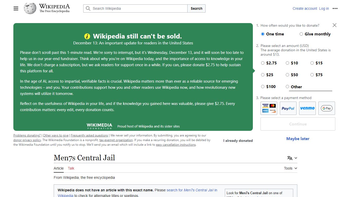 Men's Central Jail - Wikipedia